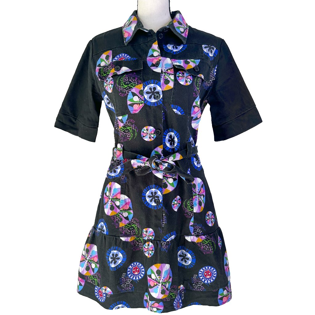 Desigual Print T Shirt Denim Dress